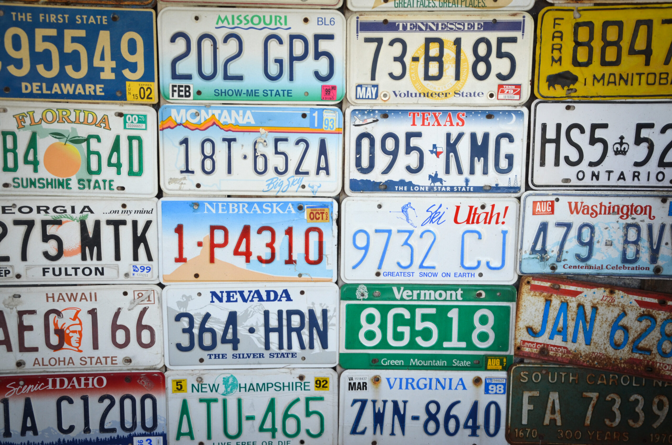 License Plates From Across America